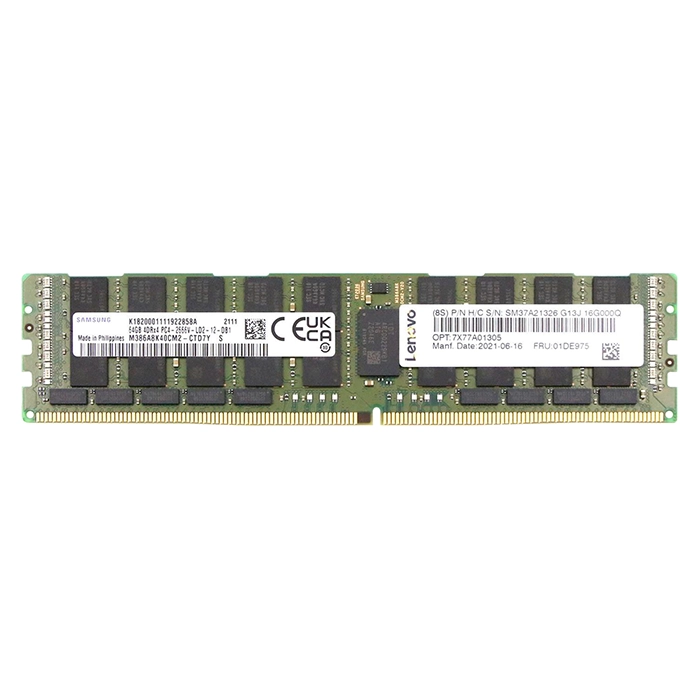 Lenovo SM37A21326 | 64GB DDR4-2666MHz PC4-21300 ECC Registered LRDIMM CL19 4Rx4 1.2V 288-Pin Memory Module Refurbished - Lenovo refurbished available on Gotodirect