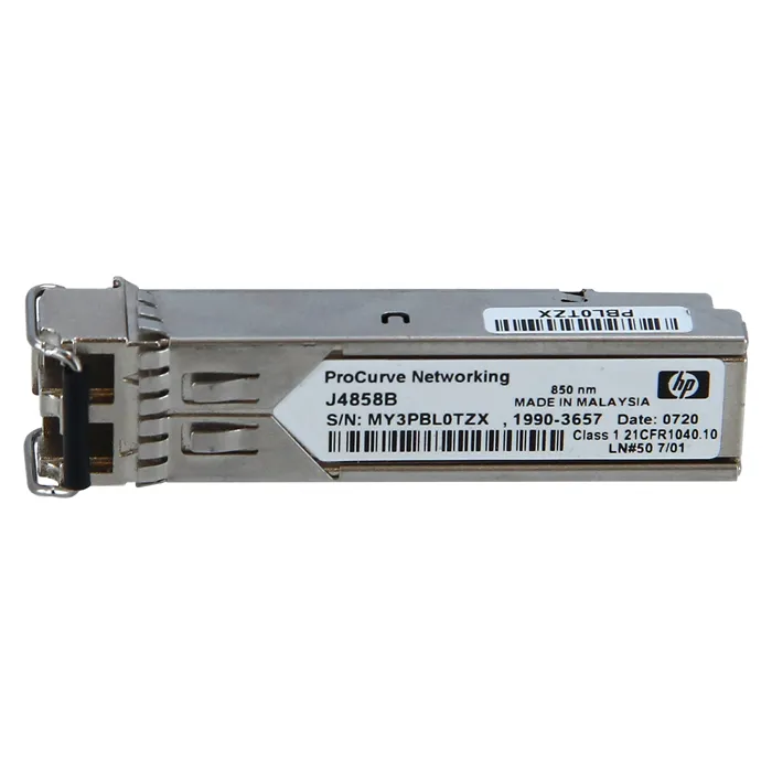 HP J4858B | ProCurve X121 1Gb/s 1000Base-SX Multi-Mode Fibre 850nm 550m Duplex LC Connector SFP (mini-GBIC) Transceiver Module Refurbished - Hewlett-Packard (ou HP en abrégé) refurbished available on Gotodirect