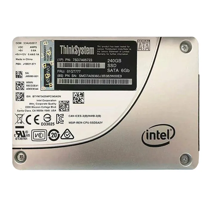 Lenovo 01GT777 | 240GB SATA 6Gb/s Hot Swappable 2.5-Inch Solid State Drive Refurbished - Lenovo refurbished available on Gotodirect