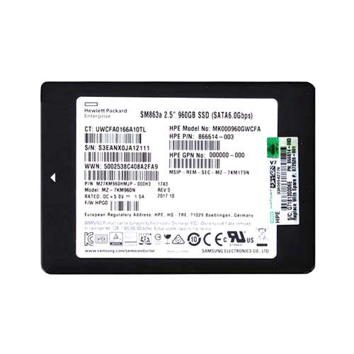 HP 872520-001 | 960GB SATA 6Gb/s Mixed Use 2.5-inch Solid State Drive Refurbished - Hewlett-Packard (ou HP en abrégé) refurbished available on Gotodirect