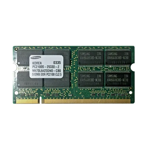 Samsung M470L6423DN0-CB0 | 512MB DDR-266MHz PC-2100 Non-ECC Unbuffered SODIMM CL2.5 2Rx8 2.5V 200-Pin Memory Module Refurbished - Samsung refurbished available on Gotodirect