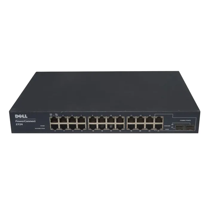 Dell 0J0632 | PowerConnect 2724 24-Ports 10/100/1000Base-T + 2-Ports SFP Layer 3 Managed Gigabit Ethernet Network Switch Refurbished - Dell refurbished available on Gotodirect