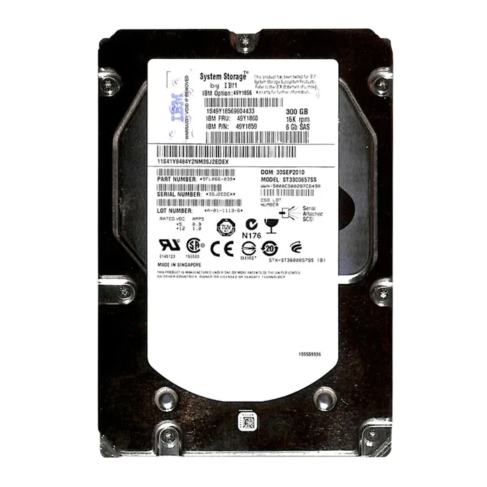 IBM 49Y1856 | 300GB 15000RPM SAS 6Gb/s Hot-Swappable 16MB Cache 3.5-Inch Hard Drive Refurbished -  refurbished available on Gotodirect