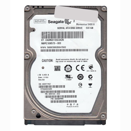 Buy HP 508573-003 | 500GB 5400RPM SATA 3Gb/s NCQ 8MB Cache 2.5-inch Hard Drive Refurbished - $157.06 HP 508573-003 | 500GB 5400RPM SATA 3Gb/s NCQ 8MB Cache 2.5-inch Hard Drive Refurbished - Hewlett-Packard (ou HP en abrégé) refurbished available on Gotodirect