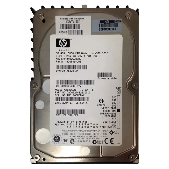 HP BF03698782 | 36.4GB 15000RPM Ultra-320 SCSI 68-Pin 3.5-Inch Hard Drive for ProLiant Servers Refurbished - Hewlett-Packard (ou HP en abrégé) refurbished available on Gotodirect