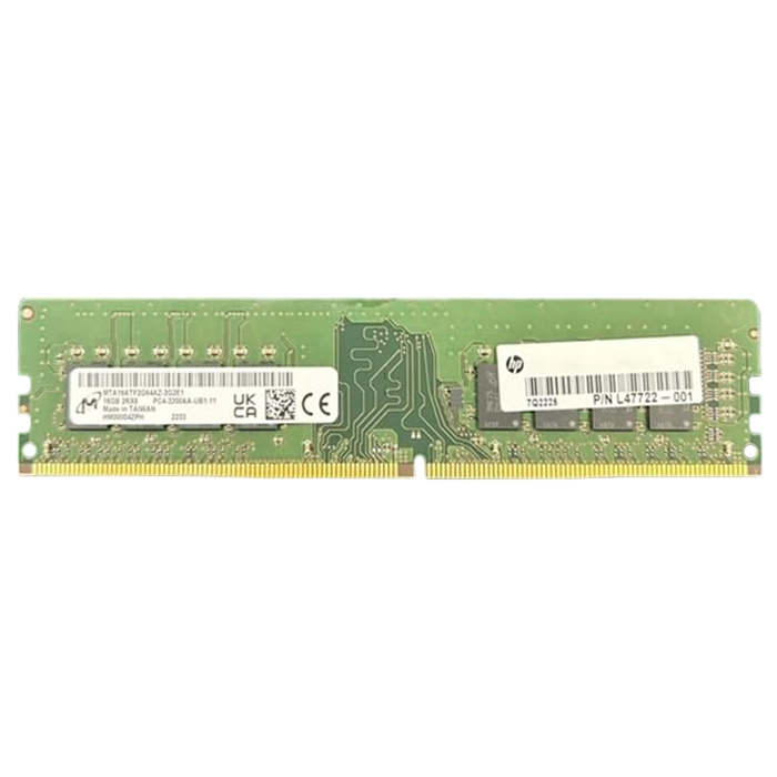 HP L47722-001 | 16GB DDR4-3200MHz Non-ECC Unbuffered CL22 288-Pin UDIMM 1.2V 1Rx8 Memory Module Refurbished - Hewlett-Packard (ou HP en abrégé) refurbished available on Gotodirect