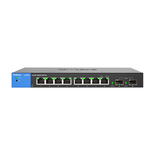 Linksys LGS310C | Business 8 x Ports 1000Base-T + 2 x Ports SFP Layer 3 Managed Gigabit Ethernet Switch Refurbished - Linksys refurbished available on Gotodirect