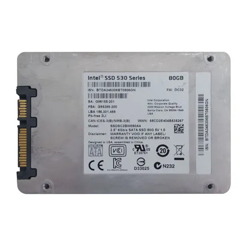 Intel SSDSC2BW080A401 | 530 80GB Multi-Level Cell SATA 6Gb/s NAND Flash 2.5-Inch Solid State Drive Refurbished - Intel refurbished available on Gotodirect
