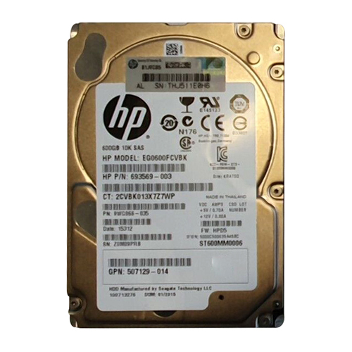 HP 693596-003 | 600GB 10000RPM SAS 6Gb/s Dual Port SFF 2.5-inch Hard Drive Refurbished - Hewlett-Packard (ou HP en abrégé) refurbished available on Gotodirect