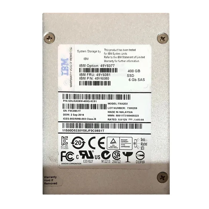 Buy IBM 49Y6080 | 400GB SAS 6Gb/s Hot Swappable 2.5-Inch Solid State Drive Refurbished - $510.00 IBM 49Y6080 | 400GB SAS 6Gb/s Hot Swappable 2.5-Inch Solid State Drive Refurbished - refurbished available on Gotodirect