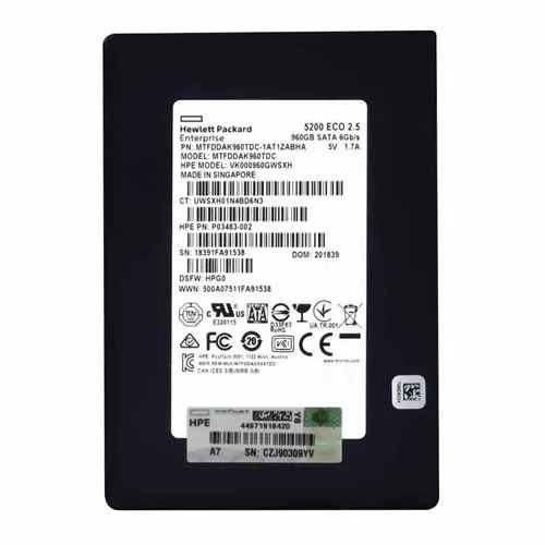 Buy HP VK000960GWSXH | 960GB TLC SATA 6Gb/s Read Intensive SFF 2.5-Inch Solid State Drive for ProLiant DL560 Gen10 Refurbished - $351.67 HP VK000960GWSXH | 960GB TLC SATA 6Gb/s Read Intensive SFF 2.5-Inch Solid State Drive for ProLiant DL560 Gen10 Refurbished - Hewlett-Packard (ou HP en abrégé) refurbished available on Gotodirect