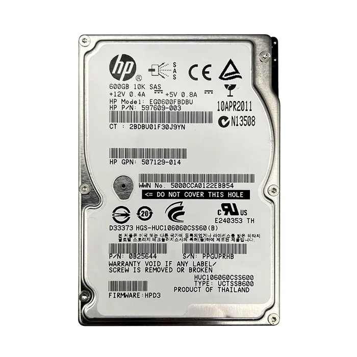HP EG0600FBDBU | 600GB 10000RPM SAS 6Gb/s SFF Hot-Pluggable Dual Port 2.5-inch Hard Drive for ProLiant Server Refurbished - Hewlett-Packard (ou HP en abrégé) refurbished available on Gotodirect