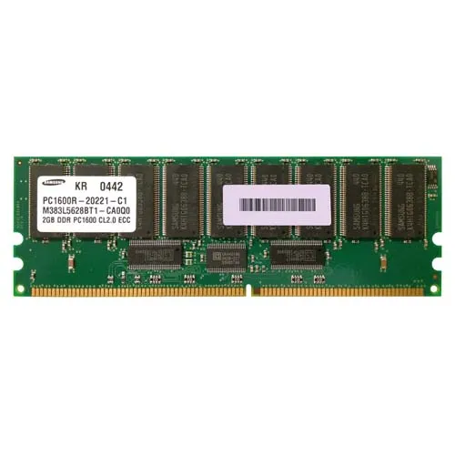 Samsung M383L5628BT1-CA0Q0 | 2GB DDR-200MHz PC1600 ECC Registered RDIMM CL2 2Rx4 2.5V 184-Pin Memory Module Refurbished - Samsung refurbished available on Gotodirect