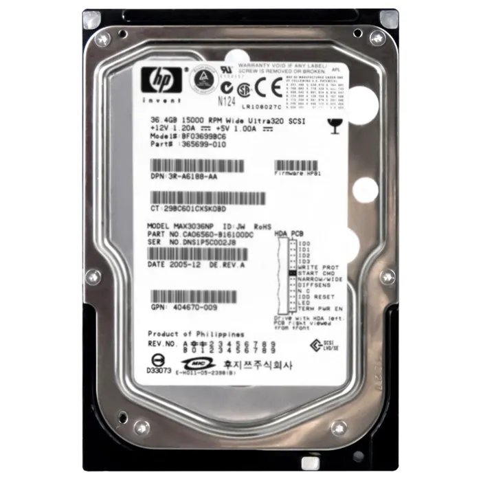 HP 3R-A6188-AA | 36.4GB 15000RPM Ultra320 SCSI LVD 68-Pin 3.5-inch Hard Drive Refurbished - Hewlett-Packard (ou HP en abrégé) refurbished available on Gotodirect