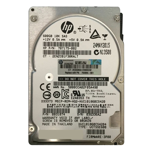 HP 794895-001 | 600GB 10000RPM SAS 6Gb/s 2.5-inch Hard Drive for 3Par StoreServ 10000 Refurbished - Hewlett-Packard (ou HP en abrégé) refurbished available on Gotodirect