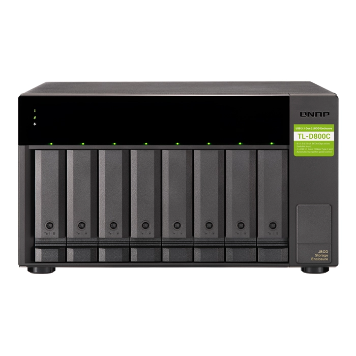 QNAP TL-D800C-US | USB 3.2 Gen2 Type-C high-capacity JBOD Storage Enclosure Refurbished - QNAP refurbished available on Gotodirect