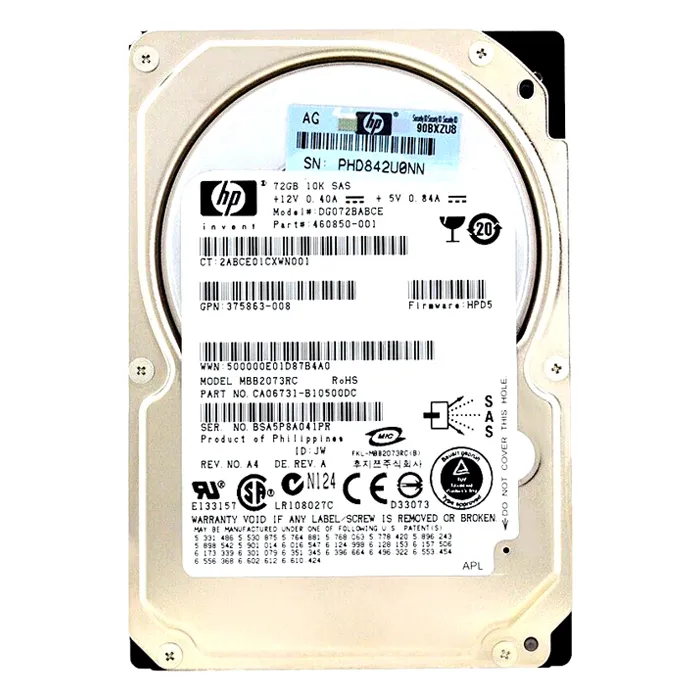HP DG072BABCE | 72GB 10000RPM SAS 3Gb/s 2.5-inch Hard Drive Refurbished - Hewlett-Packard (ou HP en abrégé) refurbished available on Gotodirect
