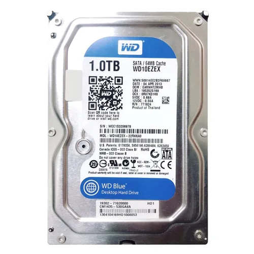 Western Digital WD10EZEX-22RKKA0 | Blue 1TB 3.5-inch 6GB/s SATA 7200RPM 64MB Cache Desktop Hard Drive Refurbished - Western Digital refurbished available on Gotodirect