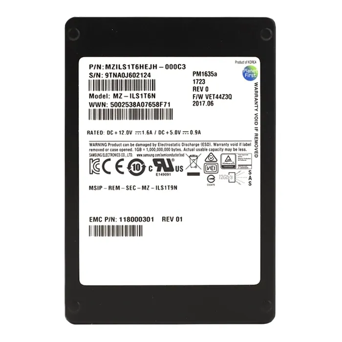 Samsung MZ-ILS1T6N | Enterprise PM1635a Series 1.6TB Multi-Level Cell SAS 12Gb/s Mixed-Use 2.5-Inch Solid State Drive Refurbished - Samsung refurbished available on Gotodirect