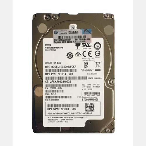 HP 872735-001 | 300GB 10000RPM SAS 12Gb/s Hot Swappable 128MB Cache 2.5-Inch Hard Drive Refurbished - Hewlett-Packard (ou HP en abrégé) refurbished available on Gotodirect