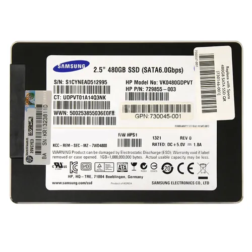 Buy HP 729855-003 | 480GB Multi-Level Cell SATA 6Gb/s 2.5-Inch Solid State Drive Refurbished - $410.00 HP 729855-003 | 480GB Multi-Level Cell SATA 6Gb/s 2.5-Inch Solid State Drive Refurbished - Hewlett-Packard (ou HP en abrégé) refurbished available on Gotodirect