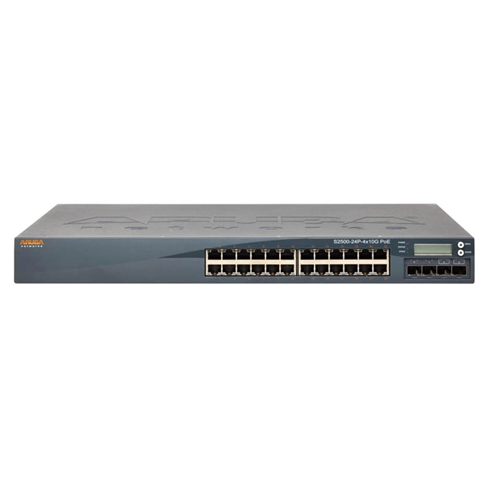 HP S2500-24P | Aruba S2500 Series 24 x Ports PoE 1000Base-T + 4 x Ports SFP+ Mobility Access Switch Refurbished - Hewlett-Packard (ou HP en abrégé) refurbished available on Gotodirect