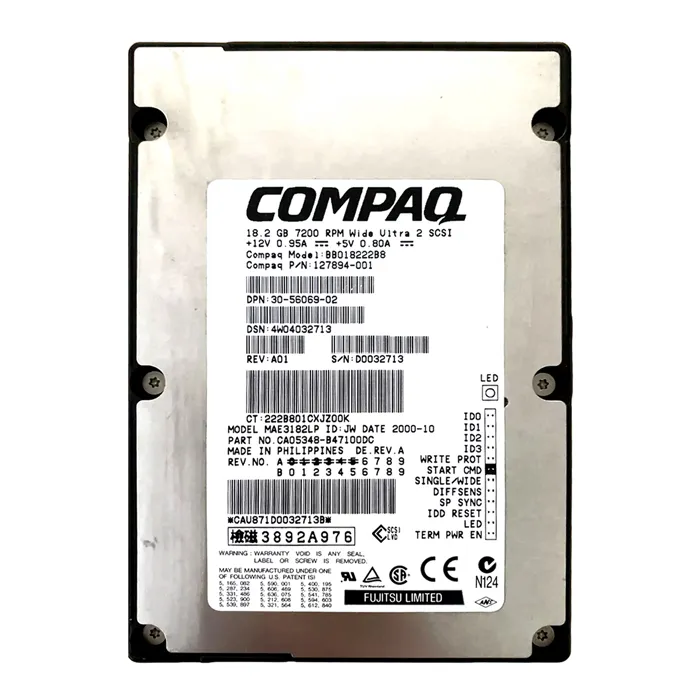 Buy HP 30-56069-02 | 18.2GB 7200RPM Ultra-2 Wide SCSI (LVD) 68-Pin 3.5-Inch Hard Drive Refurbished - $413.23 HP 30-56069-02 | 18.2GB 7200RPM Ultra-2 Wide SCSI (LVD) 68-Pin 3.5-Inch Hard Drive Refurbished - Hewlett-Packard (ou HP en abrégé) refurbished available on Gotodirect