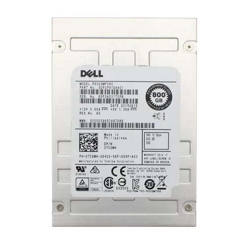 Dell 0TC2MH | 800GB Multi-Level Cell SAS 12Gb/s Hot-Pluggable 2.5-Inch Solid State Drive for PowerEdge Servers Refurbished - Dell refurbished available on Gotodirect