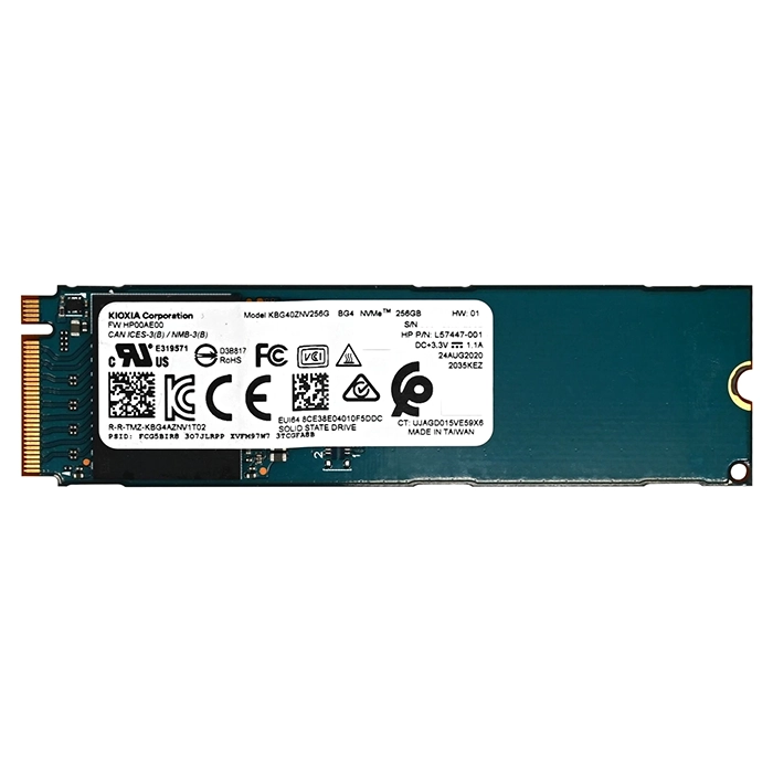 HP L57447-001 | 256GB PCI Express NVMe 3.0 x4 M.2 2280 Solid State Drive Refurbished - Hewlett-Packard (ou HP en abrégé) refurbished available on Gotodirect