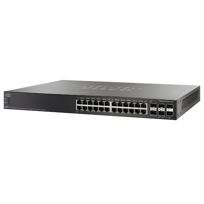 Cisco SG500X-24P-K9G5-RF | Small Business 500 Series SG500X-24P 24 x RJ-45 Ports PoE+ 10/100/1000Base-T + 4 x SFP+ Ports Layer 3 Managed Stackable Rack-mountable Gigabit Ethernet Network Switch Refurbished - Cisco Systems Inc. refurbished available on Gotodirect