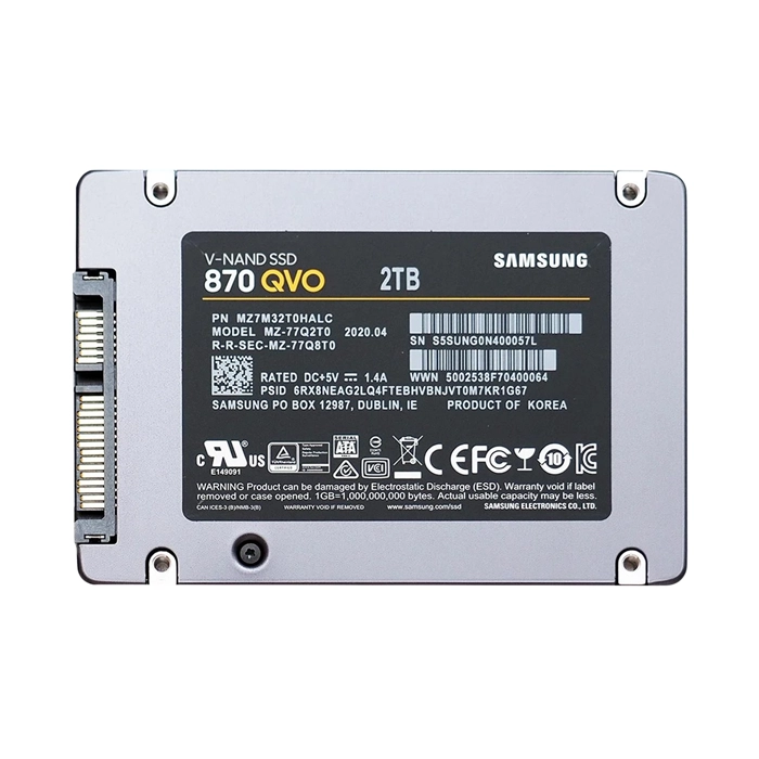 Samsung MZ-77Q2T0 | 870 QVO Series 2TB 2.5-inch 6GB/s SATA 2GB Cache V-NAND 4bit MLC (QLC) Solid State Drive Refurbished - Samsung refurbished available on Gotodirect