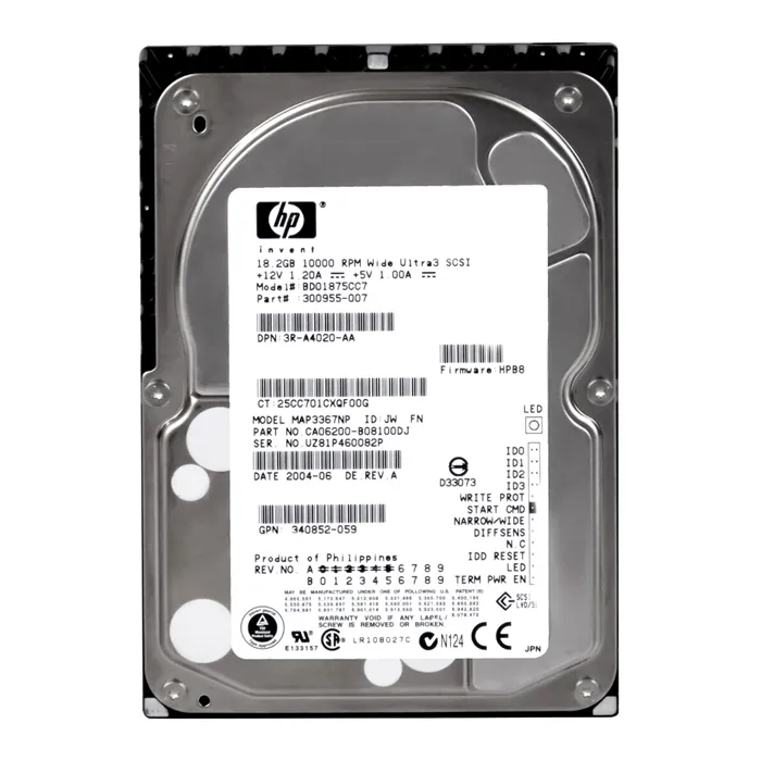 HP BD01875CC7 | 18.2GB 7200RPM Wide Ultra2 SCSI LVD 68-Pin 3.5-Inch Hard Drive Refurbished - Hewlett-Packard (ou HP en abrégé) refurbished available on Gotodirect