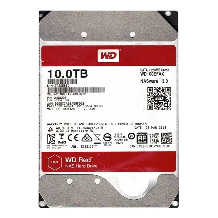 Western Digital WD100EFAX | 10TB 5400RPM SATA 6Gb/s 256MB Cache (RoHS) 3.5-Inch Hard Drive Refurbished - Western Digital refurbished available on Gotodirect