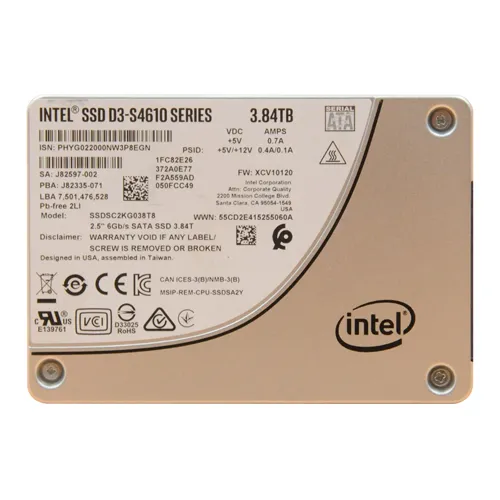 Intel SSDSC2KG038T801 | D3 S4610 3.84TB Triple-Level Cell SATA 6Gb/s 2.5-Inch Solid State Drive Refurbished - Intel refurbished available on Gotodirect
