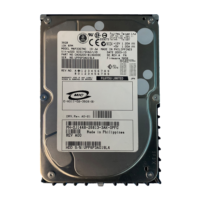 Fujitsu CA06200-B13600DE | 36.7GB 10000RPM Ultra320 SCSI 80-Pin Hot-Swappable 8MB Cache 3.5-Inch Hard Drive Refurbished - Fujitsu refurbished available on Gotodirect