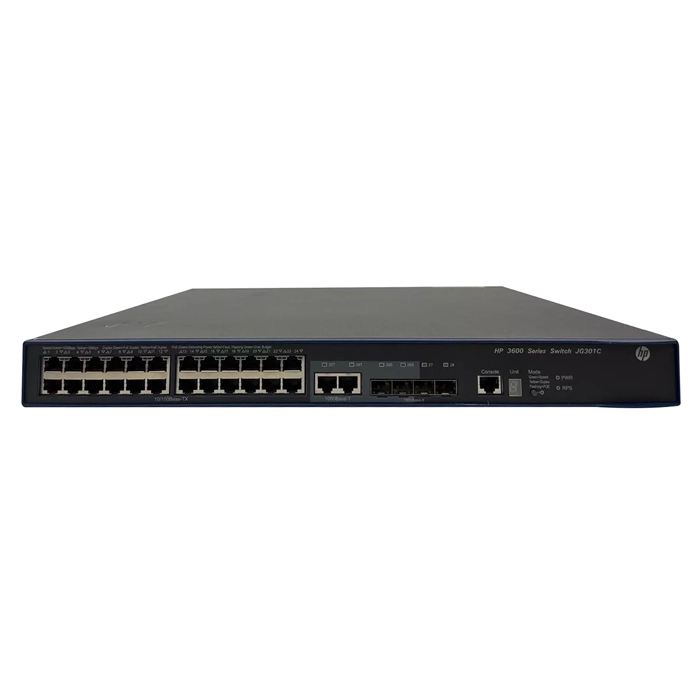 Buy HP JG301C#ABA | FlexNetwork 3600 EI Series 3600 24 PoE+ v2 24 x 10/100Base-TX RJ-45 PoE+ and 4 x 1GbE SFP + 2 x Shared GE RJ-45 Ports Layer 3 Managed Fast Ethernet Network Switch Refurbished - $860.75 HP JG301C#ABA | FlexNetwork 3600 EI Series 3600 24 PoE+ v2 24 x 10/100Base-TX RJ-45 PoE+ and 4 x 1GbE SFP + 2 x Shared GE RJ-45 Ports Layer 3 Managed Fast Ethernet Network Switch Refurbished - Hewlett-Packard (ou HP en abrégé) refurbished available on Gotodirect