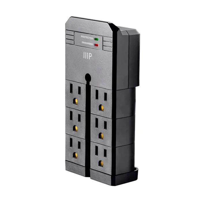 Monoprice 15876 | 6-Outlet Rotating Wall Tap Surge Protector 2160 Joules Clamping Voltage 500V Refurbished -  refurbished available on Gotodirect