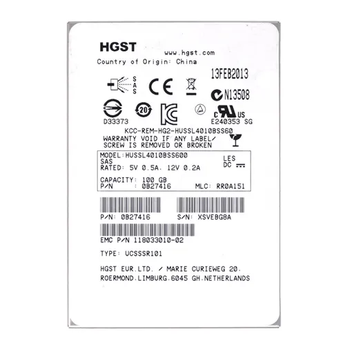 Buy HGST HUSSL4010BSS600 | Ultrastar SSD400S.B Series 100GB Single-Level Cell NAND Flash SAS 6Gb/s 2.5-inch Solid State Drive Refurbished - $207.67 HGST HUSSL4010BSS600 | Ultrastar SSD400S.B Series 100GB Single-Level Cell NAND Flash SAS 6Gb/s 2.5-inch Solid State Drive Refurbished - HGST (a subsidiary of Western Digital) refurbished available on Gotodirect