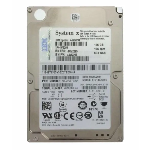 IBM 44W2294 | 146GB 15000RPM SAS 6Gb/s Hot Swappable 2.5-Inch Hard Drive Refurbished -  refurbished available on Gotodirect