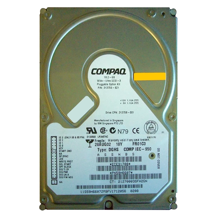 Buy Compaq 313758-001 | 18.2GB U3 SCSI SCA Hard Disk Drive Refurbished - $249.58 Compaq 313758-001 | 18.2GB U3 SCSI SCA Hard Disk Drive Refurbished - refurbished available on Gotodirect