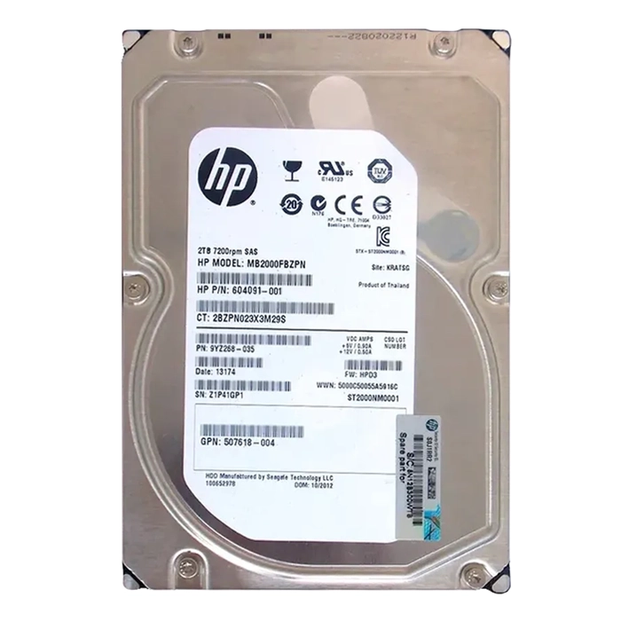 HP 604091-001 | 2TB 7200RPM Midline SAS 6Gb/s Hot Pluggable 3.5-Inch Hard Drive for SAN Storage Arrays Refurbished - Hewlett-Packard (ou HP en abrégé) refurbished available on Gotodirect