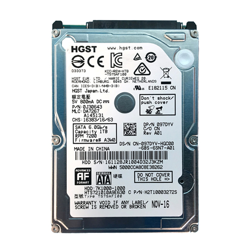 Dell 97DYV | 1TB 7200RPM SATA 6Gb/s 32MB Cache 2.5-Inch Hard Drive Refurbished - Dell refurbished available on Gotodirect