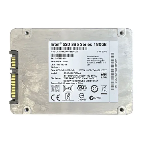 Buy Intel SSDSC2CT180A4K5 | 335 180GB Multi-Level Cell SATA 6Gb/s 2.5-Inch Solid State Drive Refurbished - $325.79 Intel SSDSC2CT180A4K5 | 335 180GB Multi-Level Cell SATA 6Gb/s 2.5-Inch Solid State Drive Refurbished - Intel refurbished available on Gotodirect