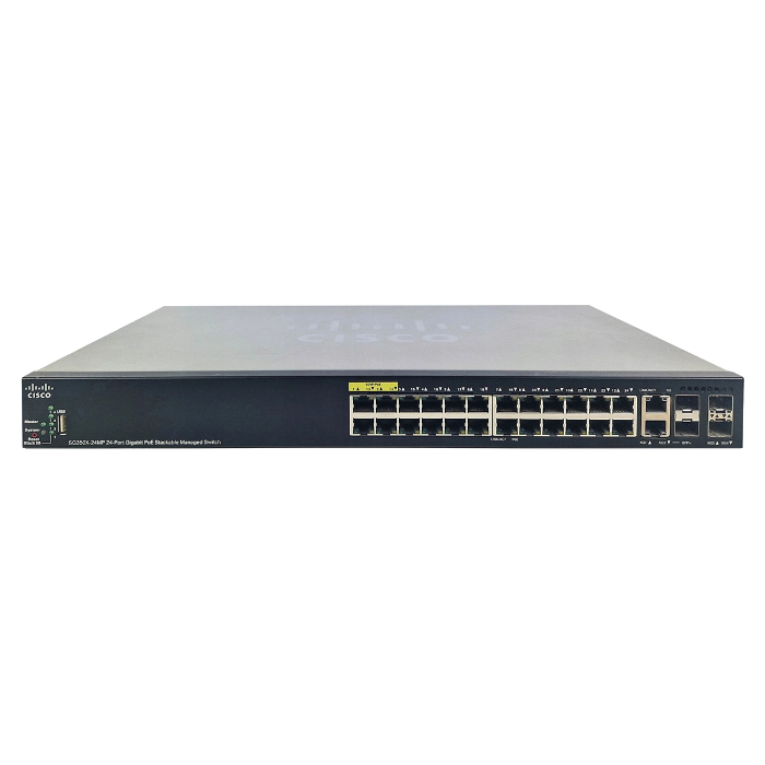 Cisco SG350X-24MP-K9-NA | Small Business SG350X-24MP PoE+ 24 x Ports 10/100/1000Base-T + 4 x SFP Ports + 2 x Uplinks Ports Managed Layer 3 Gigabit Ethernet Switch Refurbished - Cisco Systems Inc. refurbished available on Gotodirect