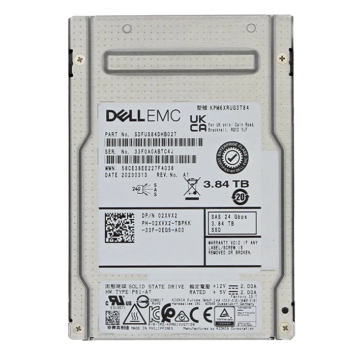 KIOXIA KPM6XRUG3T84 | PM6-R Series 3.84TB Triple-Level Cell SAS 12Gb/s Read Intensive 2.5-Inch Solid State Drive Refurbished -  refurbished available on Gotodirect