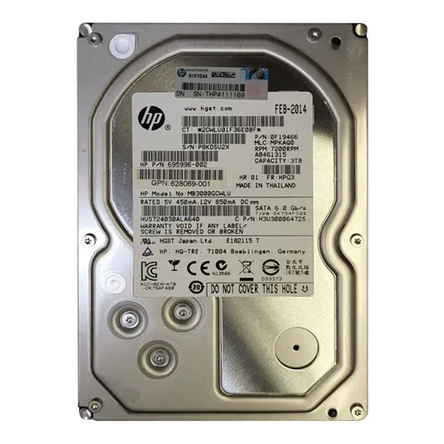 HP 628069-001 | 3TB 7200RPM SATA 6Gb/s NHP 64MB Cache LFF 3.5-inch Midline Hard Drive Refurbished - Hewlett-Packard (ou HP en abrégé) refurbished available on Gotodirect