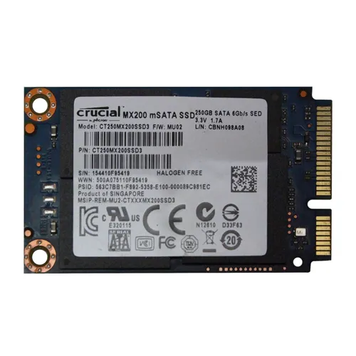 Crucial CT250MX200SSD3 | MX200 250GB Multi-Level Cell SATA 6Gb/s mSATA 1.8-Inch Solid State Drive Refurbished - Crucial refurbished available on Gotodirect