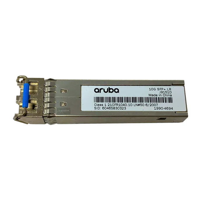 Buy HP J9151D | Aruba X132 10Gb/s 10GBase-LR Single-Mode Fibre 1310nm 10km Duplex LC Connector SFP+ Transceiver Module Refurbished - $154.14 HP J9151D | Aruba X132 10Gb/s 10GBase-LR Single-Mode Fibre 1310nm 10km Duplex LC Connector SFP+ Transceiver Module Refurbished - Hewlett-Packard (ou HP en abrégé) refurbished available on Gotodirect