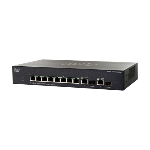 Cisco SRW208-K9-NA-RF | Small Business 300 Series SF302-08 8 x Ports 10/100Base-TX Layer 3 Managed 1U Rack-Mountable Ethernet Netwok Switch Refurbished - Cisco Systems Inc. refurbished available on Gotodirect
