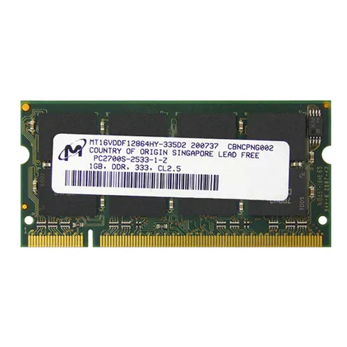 Micron MT16VDDF12864HY-335D2 | 1GB DDR-333MHz PC2700 Non-ECC Unbuffered SODIMM CL2.5 2Rx8 2.5V 200-Pin Memory Module Refurbished -  refurbished available on Gotodirect
